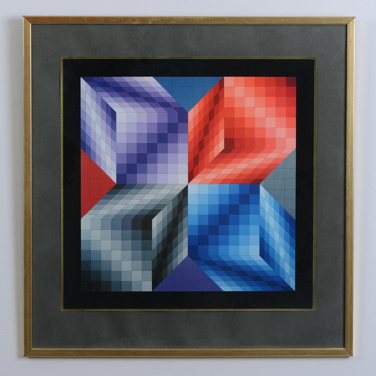 VICTOR VASARELY. From the series "Progressions 3", high-gloss print from 1974, Editions du Griffon, Neuchâtel/Suisse.