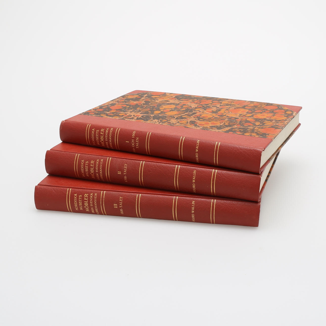 SIGURD WALLIN, 3 band, "Nordiska Muséets möbler från svenska herremanshem", 1931-1935.