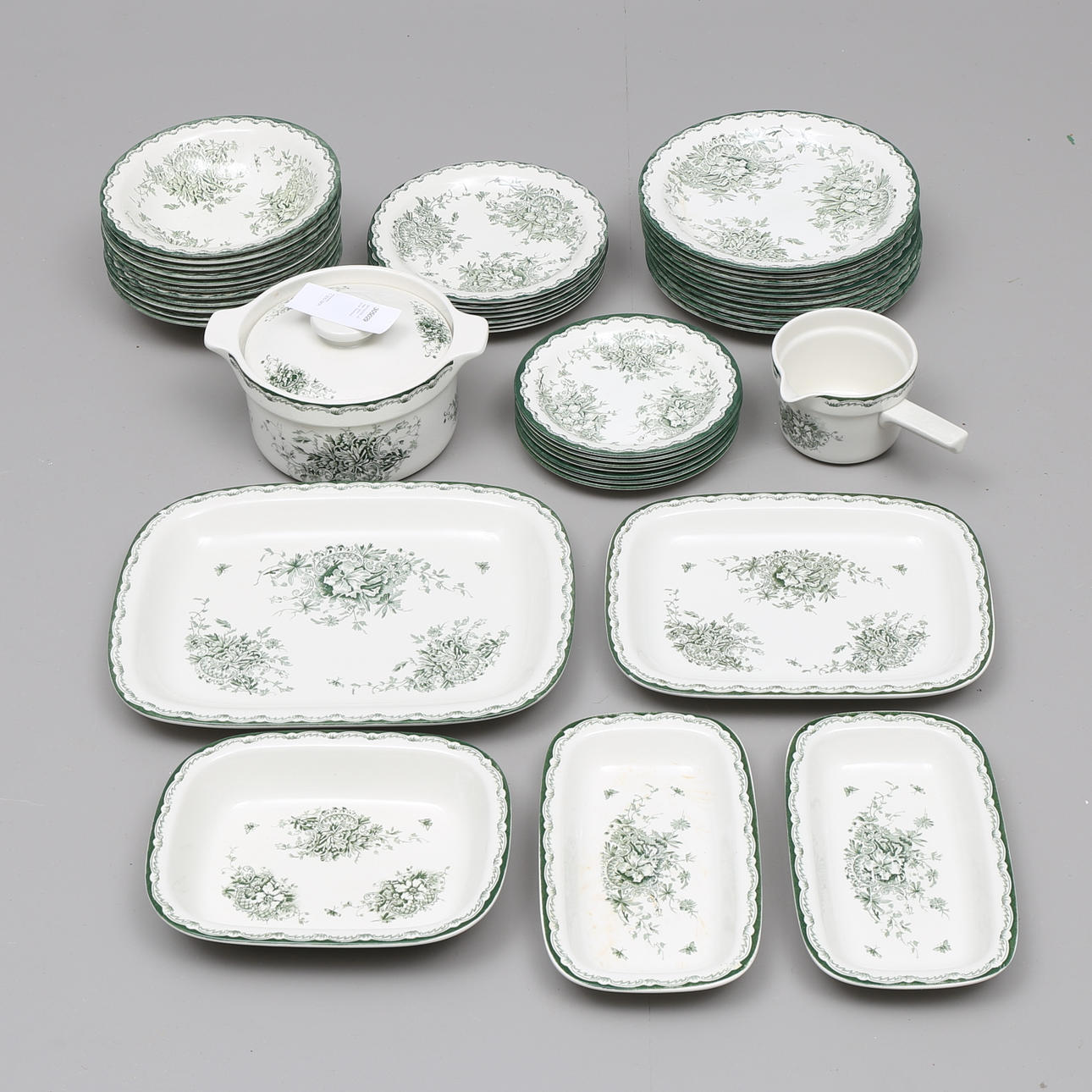 MATSERVIS, 42 delar, "grön anna" Rörstrand.