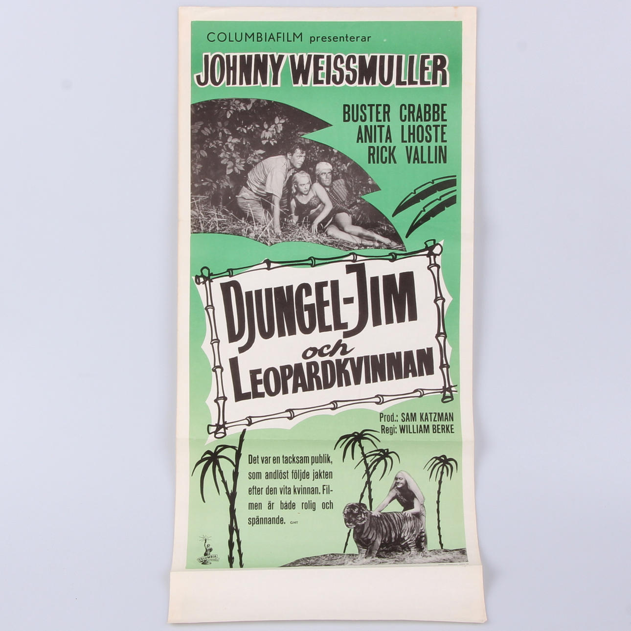 FILMAFFISCHER, 2 st. Djungel Jim 60/70-tal.