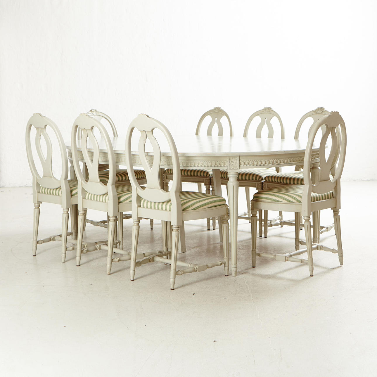 MATSALSGRUPP, 9 delar, gustaviansk stil, Svenska modellen.