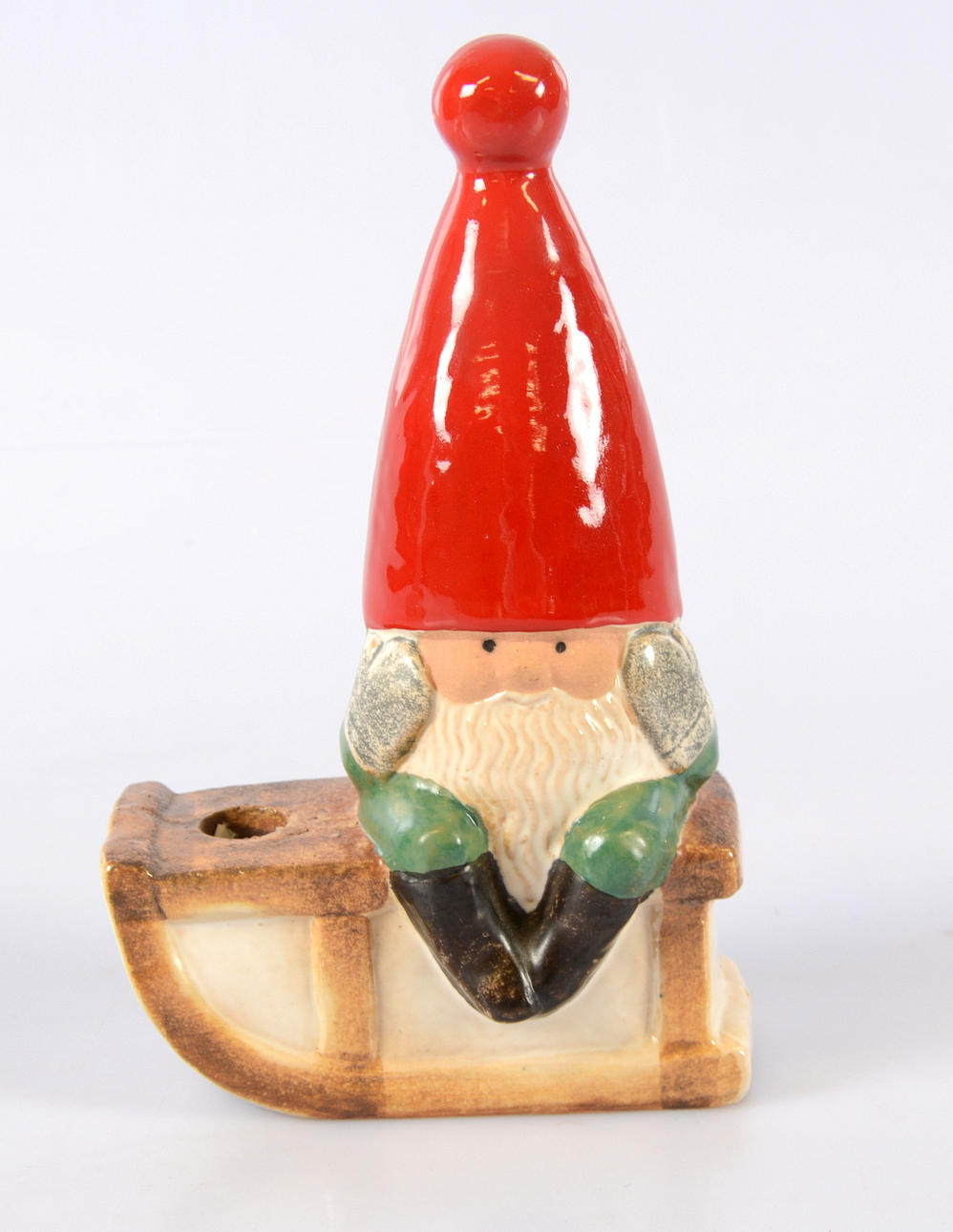 LISA LARSON. Figurin, Ljusstake med tomte, K-studion, Gustavsberg.