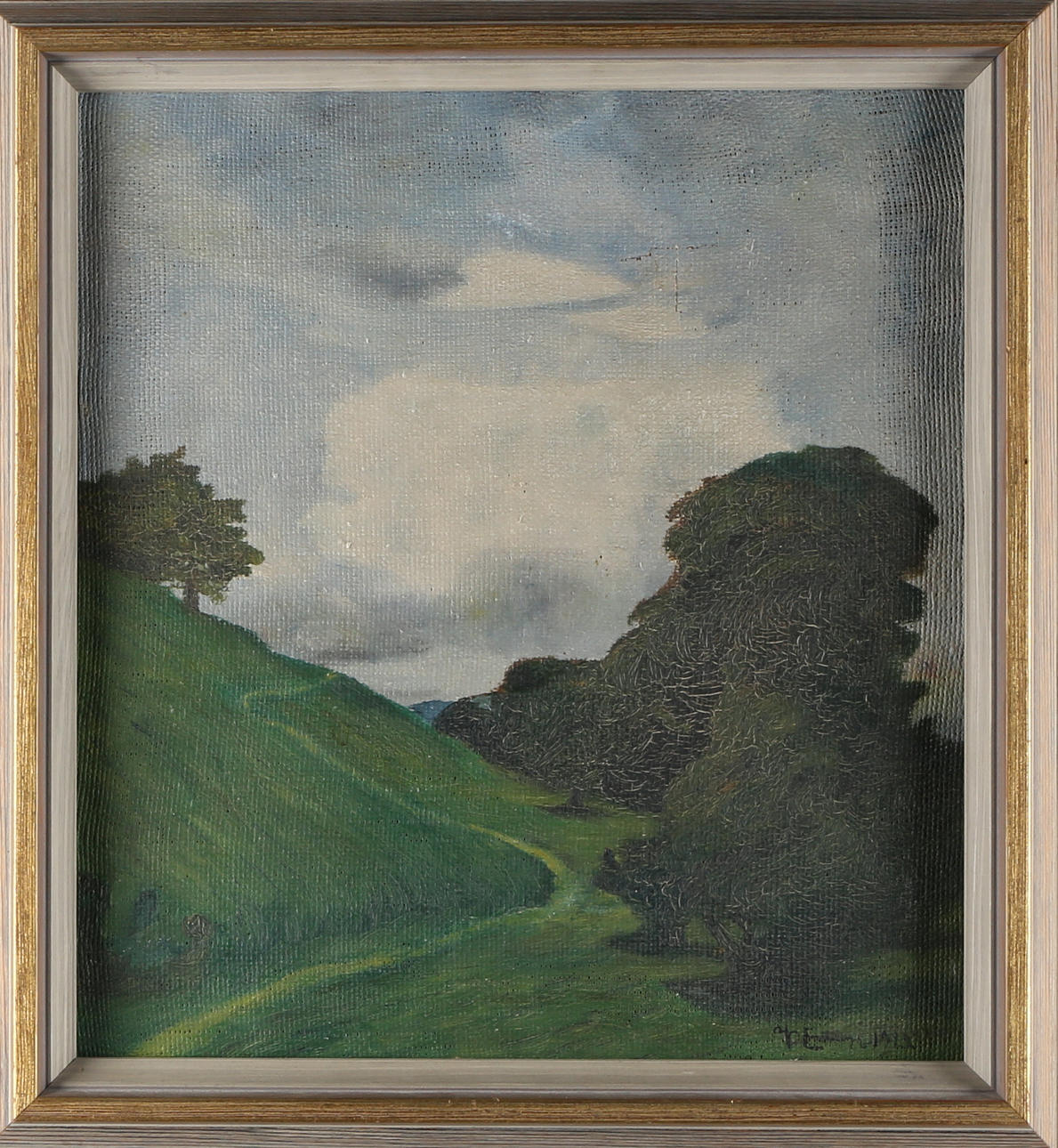 PARTI, 4 st oljor, signerade.