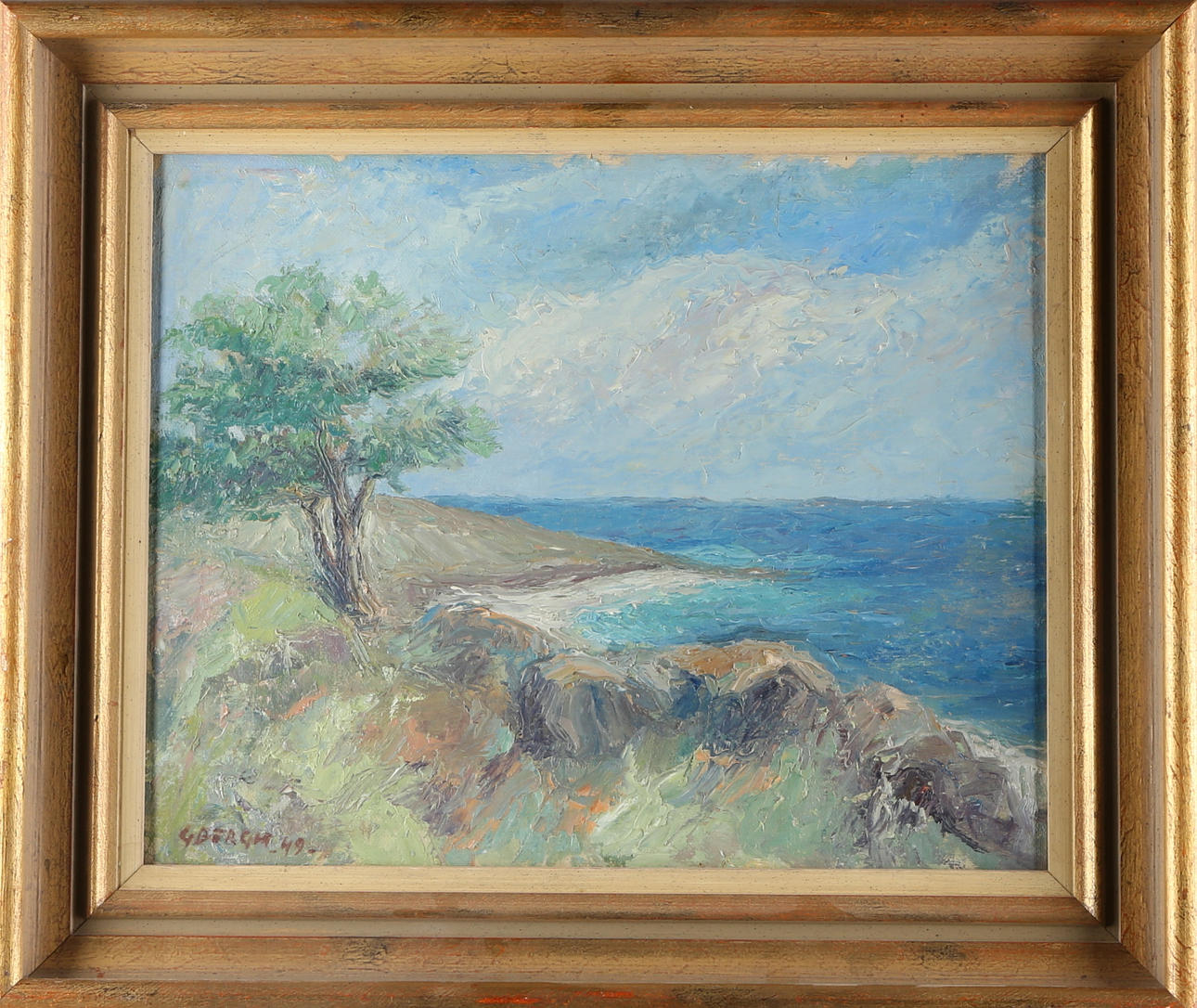 PARTI, 4 st, oljor samt akvarell.