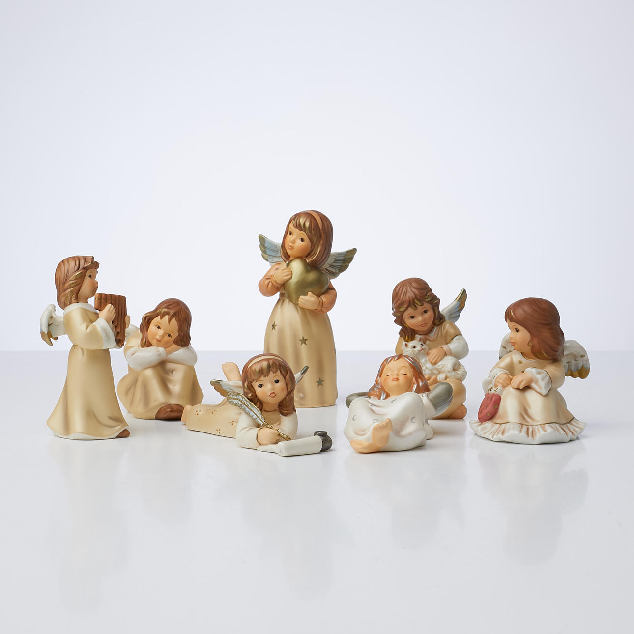 GOEBEL, figuriner i form av änglar, 7 st.
