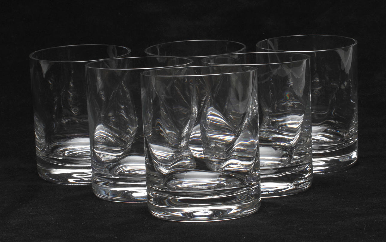 WHISKYGLAS, 6 st, Chateau, Bertil Vallien, Kosta Boda.