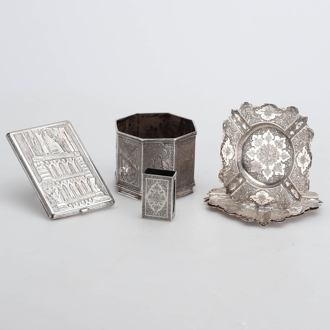 RÖKDON, 6 delar, silver, Persien.