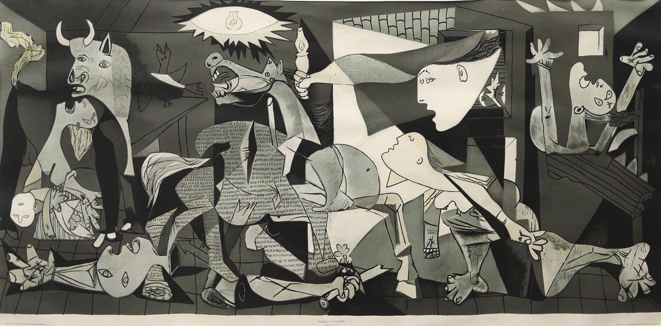 PABLO PICASSO. Poster, "Guernica 1937", offset print, unsigned.