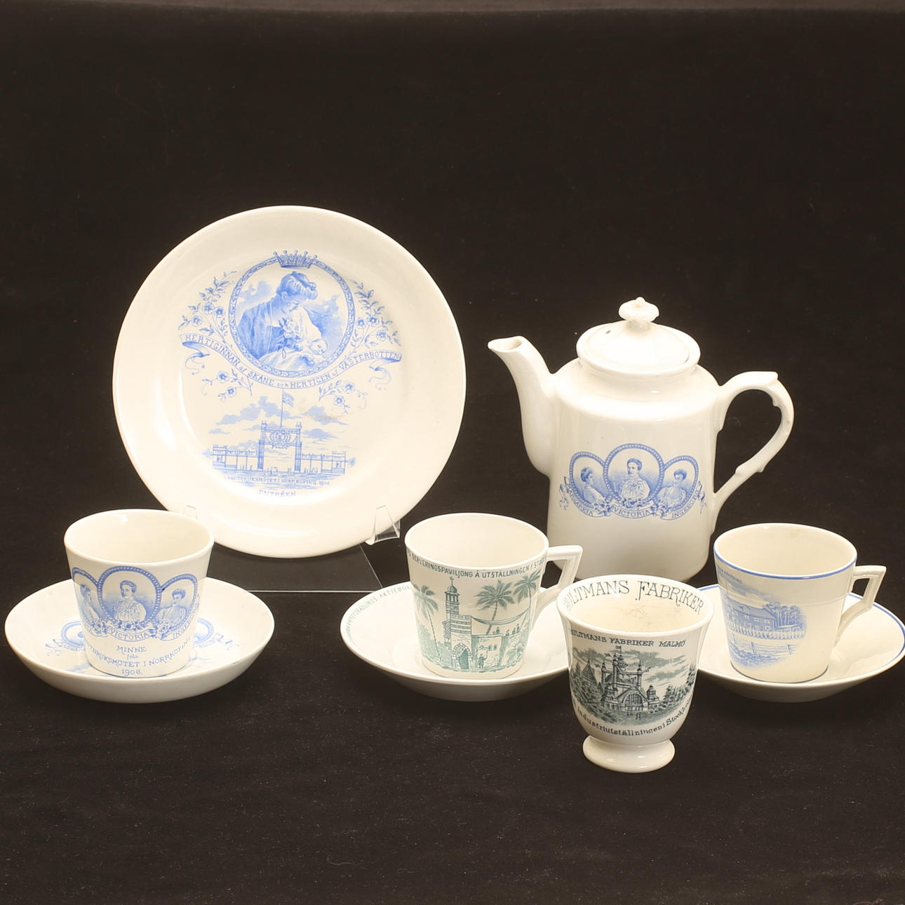 EXHIBITION PORCELAIN, 6 pieces, including Rörstrand.