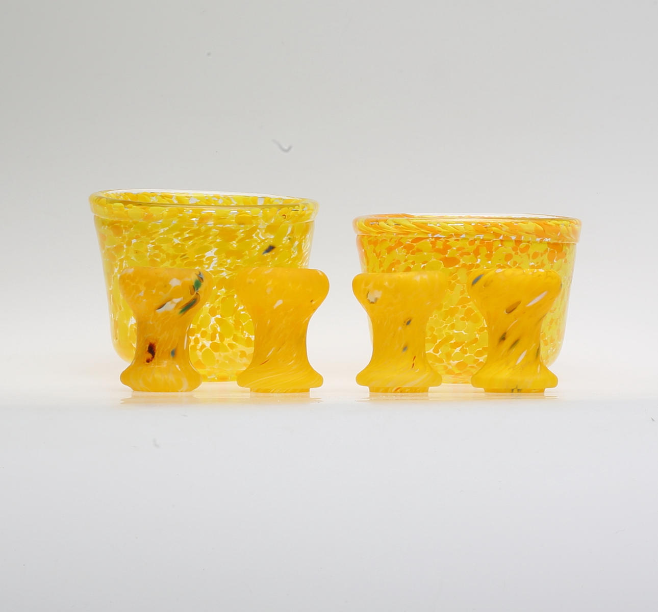 KONSTGLAS, 6 delar, Monika Backström, Boda, 1900-tal.