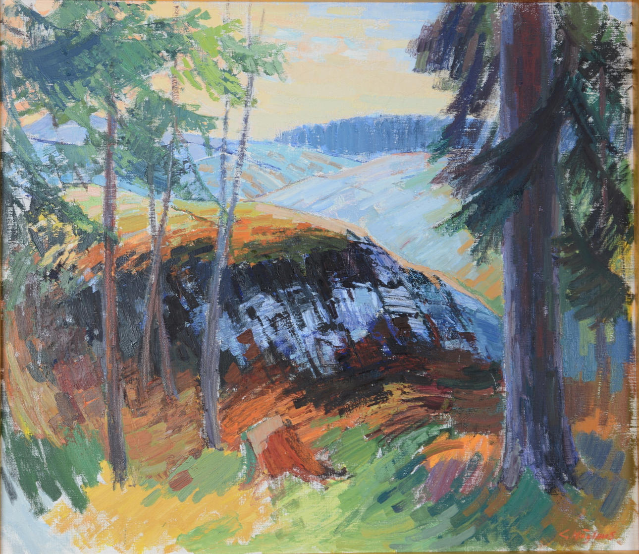 GUSTAF HÖGLUND. Olja på duk.