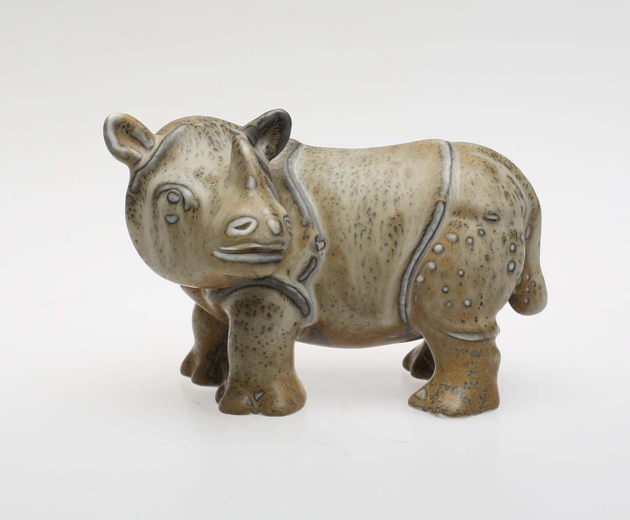 FIGURIN, porslin, Noshörning, Gunnar Nylund, Rörstrand, signerad.