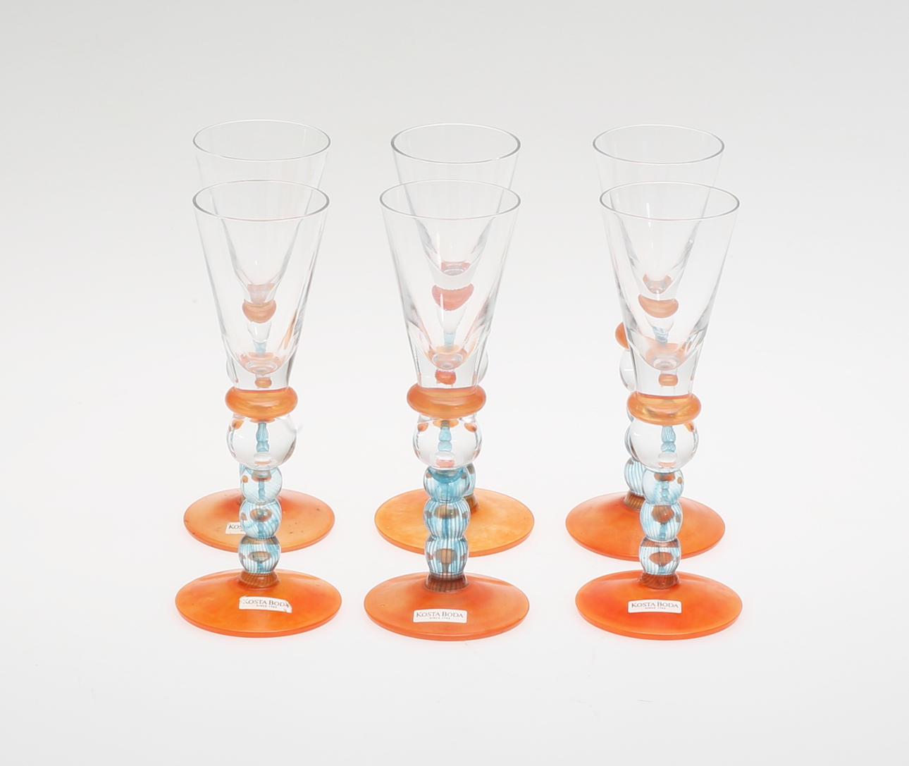 KONSTGLAS, 6 st, Kosta Boda.