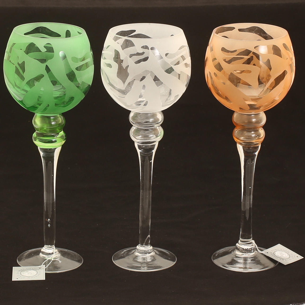 LJUSLYKTOR, 6 stycken, glas, DORRE.