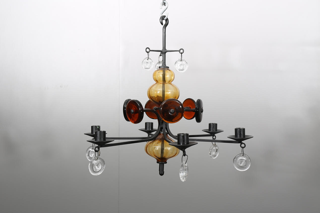 LJUSKRONA. Smide och glas, Erik Höglund, Boda, 1960-tal.