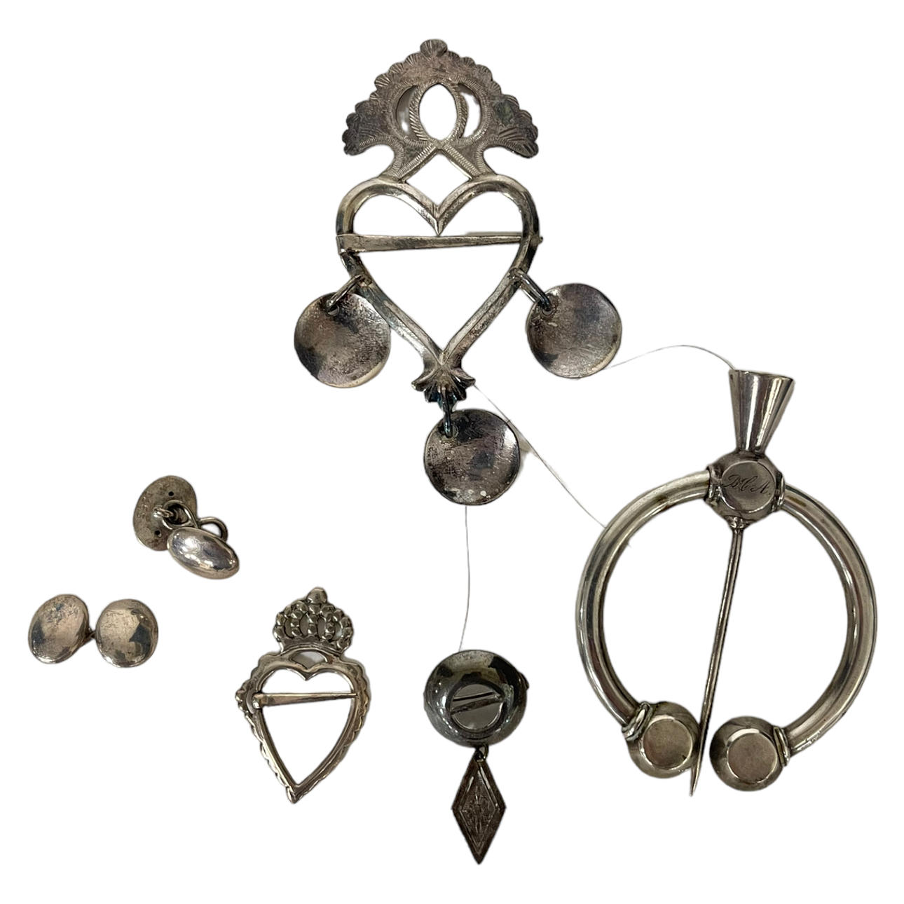 DRÄKTSMYCKEN, 6 st, Silver.