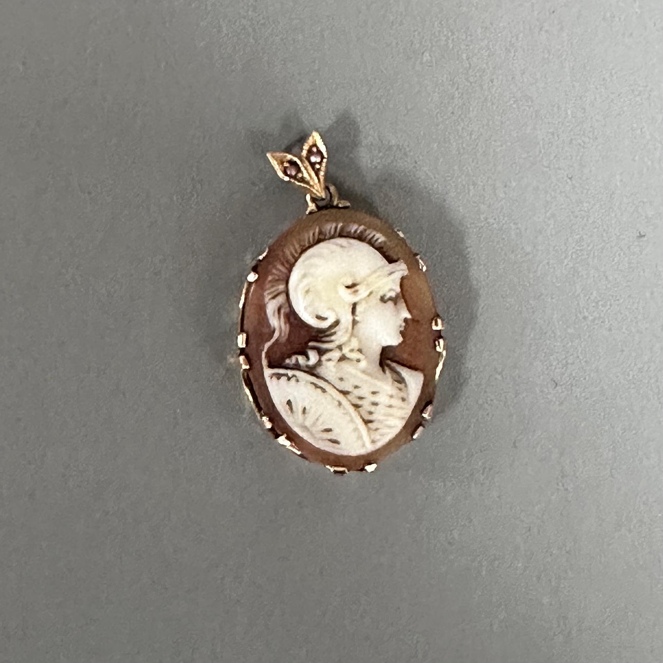 Came brosch, 18K guld.