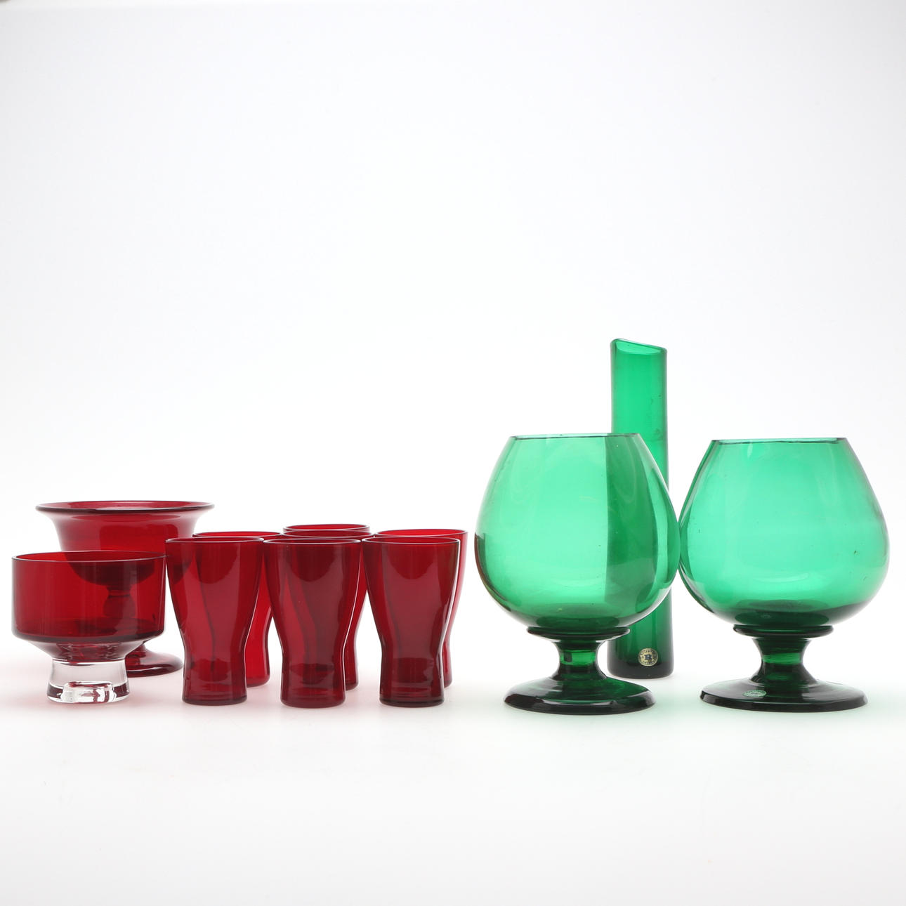 GLASFÖREMÅL, 12 delar, Reijmyre, 1900-tal.