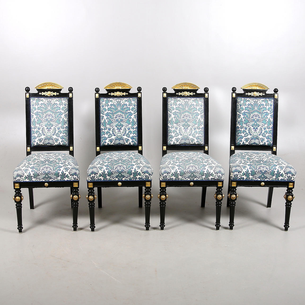 SALSSTOLAR, 4 st, Nyrenässans. 18/1900-tal.