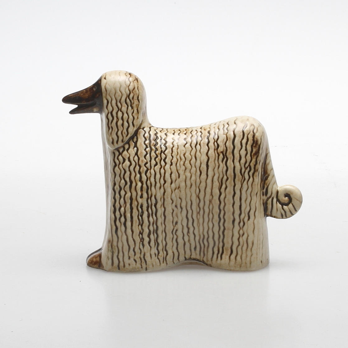 FIGURIN, Afghanhund ur serien Kennel, Lisa Larson, Gustavsberg.