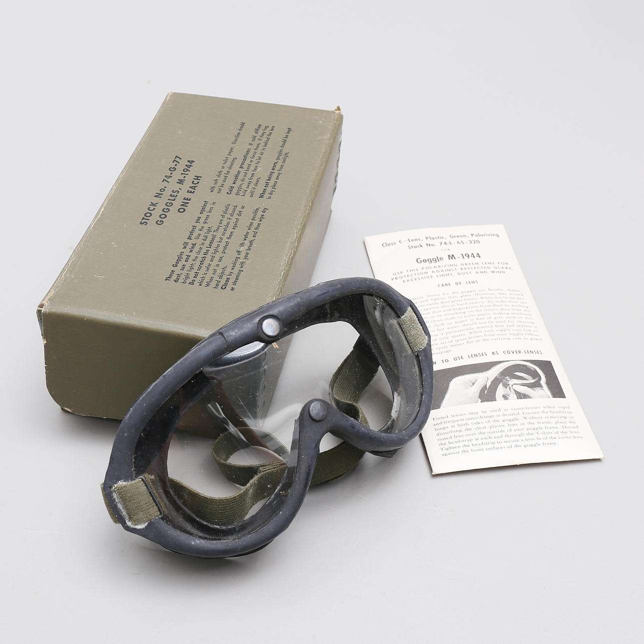 PROTECTIVE GLASSES, "Goggles, m-1944".