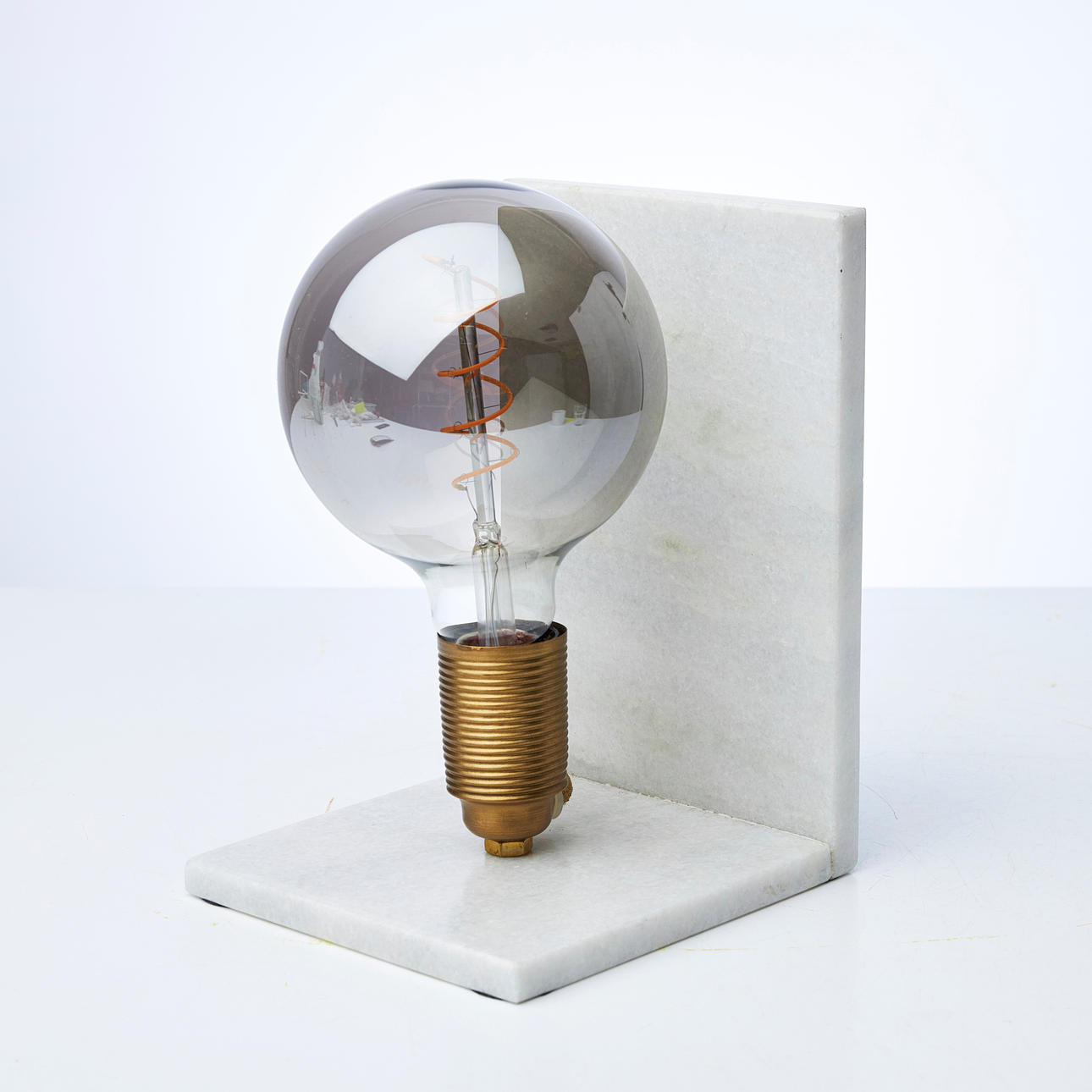 TABLE LAMP / BOOKEND, "Alice", from Watt & Veke, light bulb and stone, contemporary.