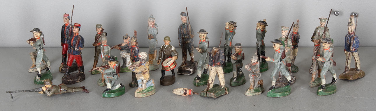 LEKSAKSSOLDATER, 27 st, 1900 talets början.