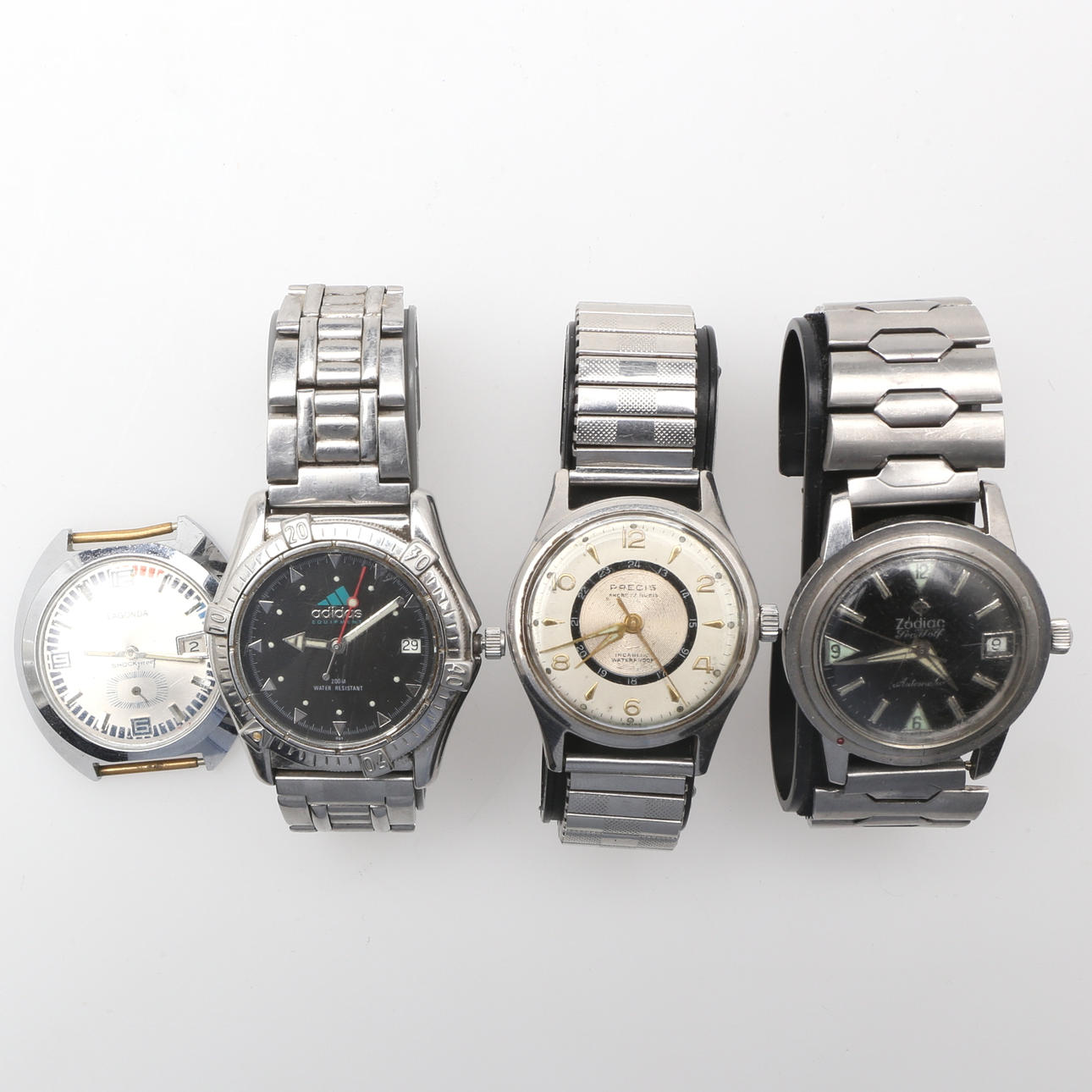 HERRARMBANDSUR, 4 st, stål, 1900-tal.