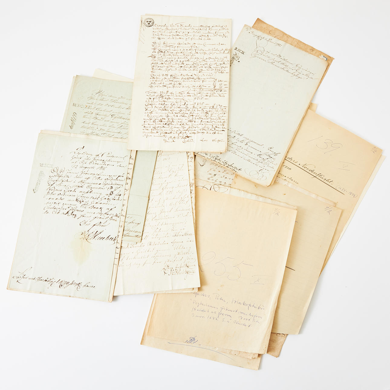 ÄLDRE HANDSKRIFTER, 1600-1700-tal, ca 40 st.