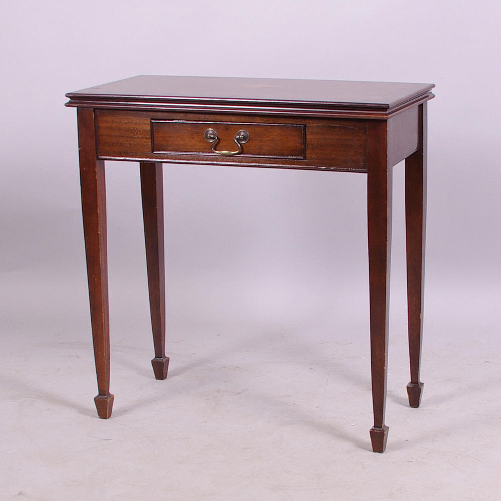 SPELBORD, mahogny med intarsia, engelsk stil.