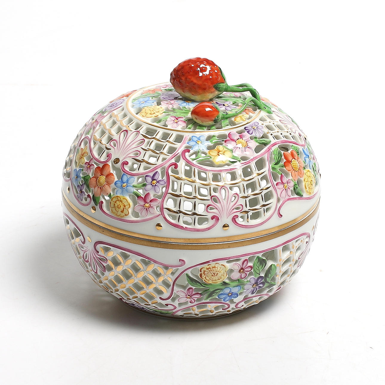 GALLERSKÅL, porslin, Herend, Ungern. 1900-talets andra hälft.