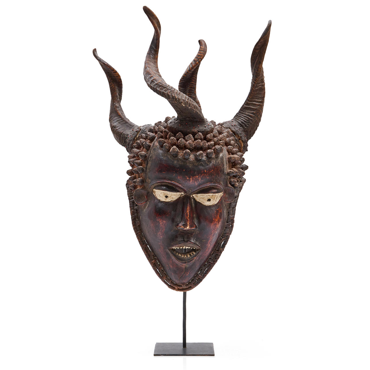 HJELMMASKE, janus hoved, Ekoi/Ejagham.