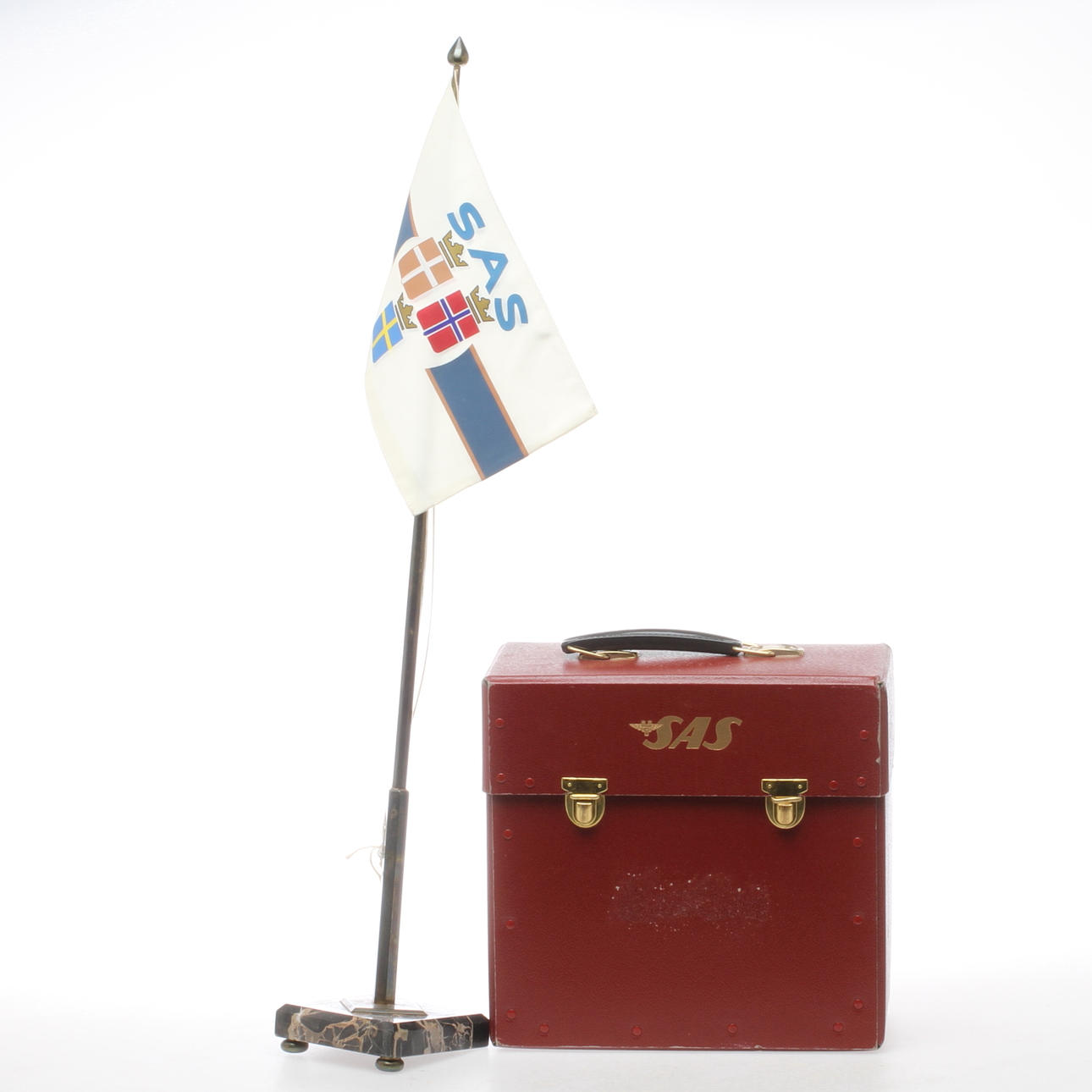 BORDSFLAGGA, VÄSKA, "SAS", 1900-tal.