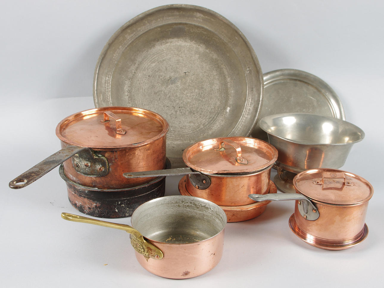 KASTRULLER, FAT M.M., koppar samt tenn.