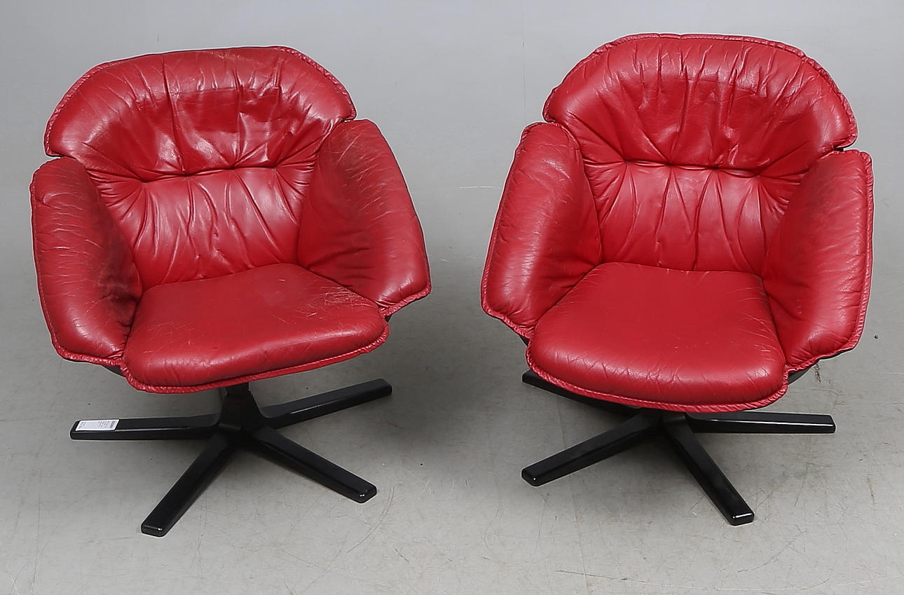 FÅTÖLJER, ett par, Göte Möbler, 1900-talets andra hälft.