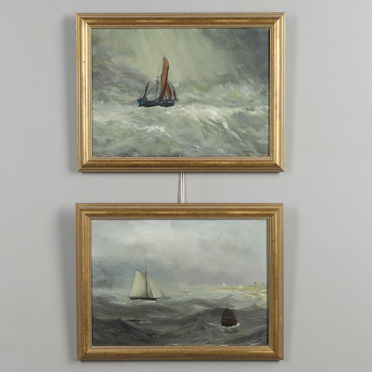 TWO FRAMED COASTAL SCENES - GEOFFREY HAMMOND.