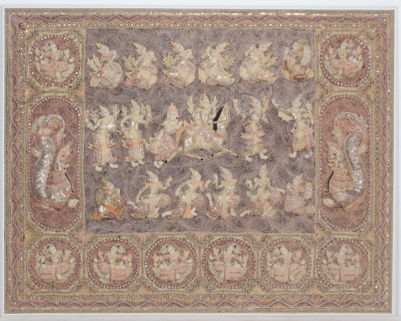 Orientalischer Kalaga Wandbehang aus Burma.