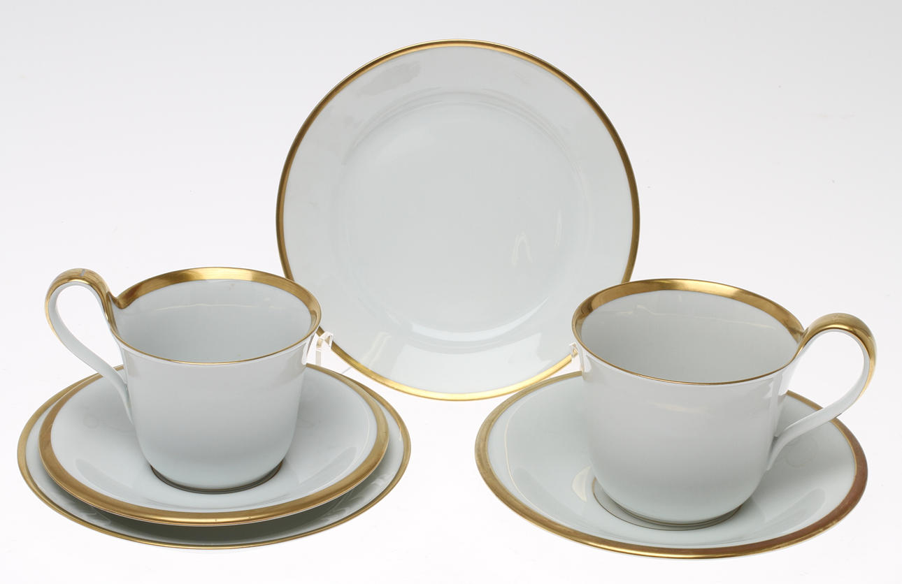 KAFFE- och TESERVIS, porslin, 26 delar, "Golden Sun", Sigvard Bernadotte, Bing & Gröndahl.