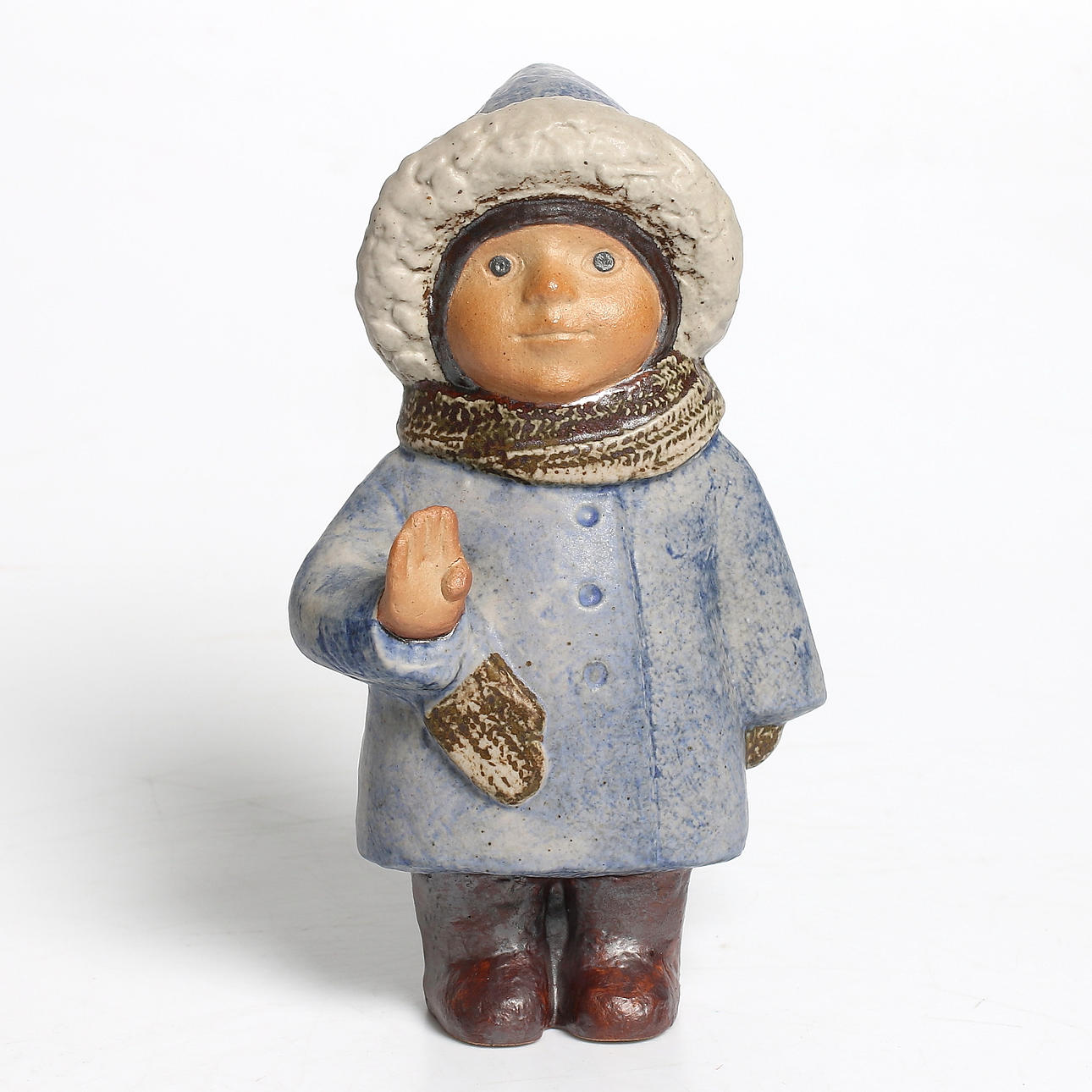 LISA LARSON. Figurin, stengods, "4 år", Gustavsbergs Studio. 1900-talets andra hälft.