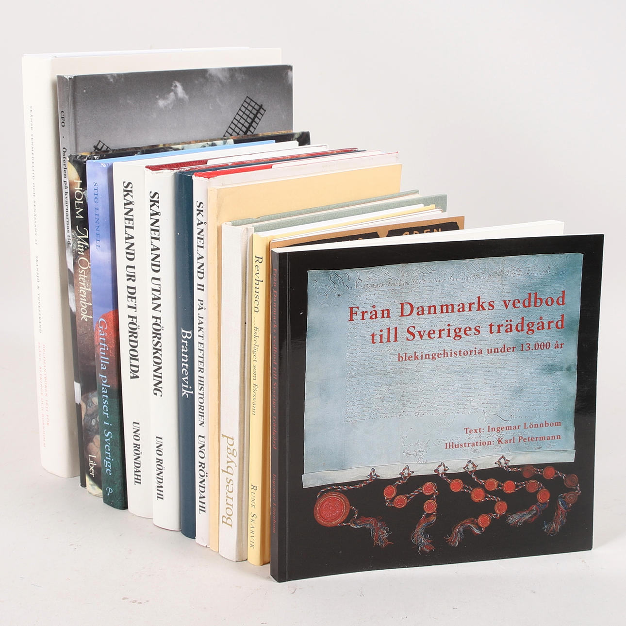 BÖCKER, 14 st, Skåne, Österlen, bl.a. Decimantboken 1651.