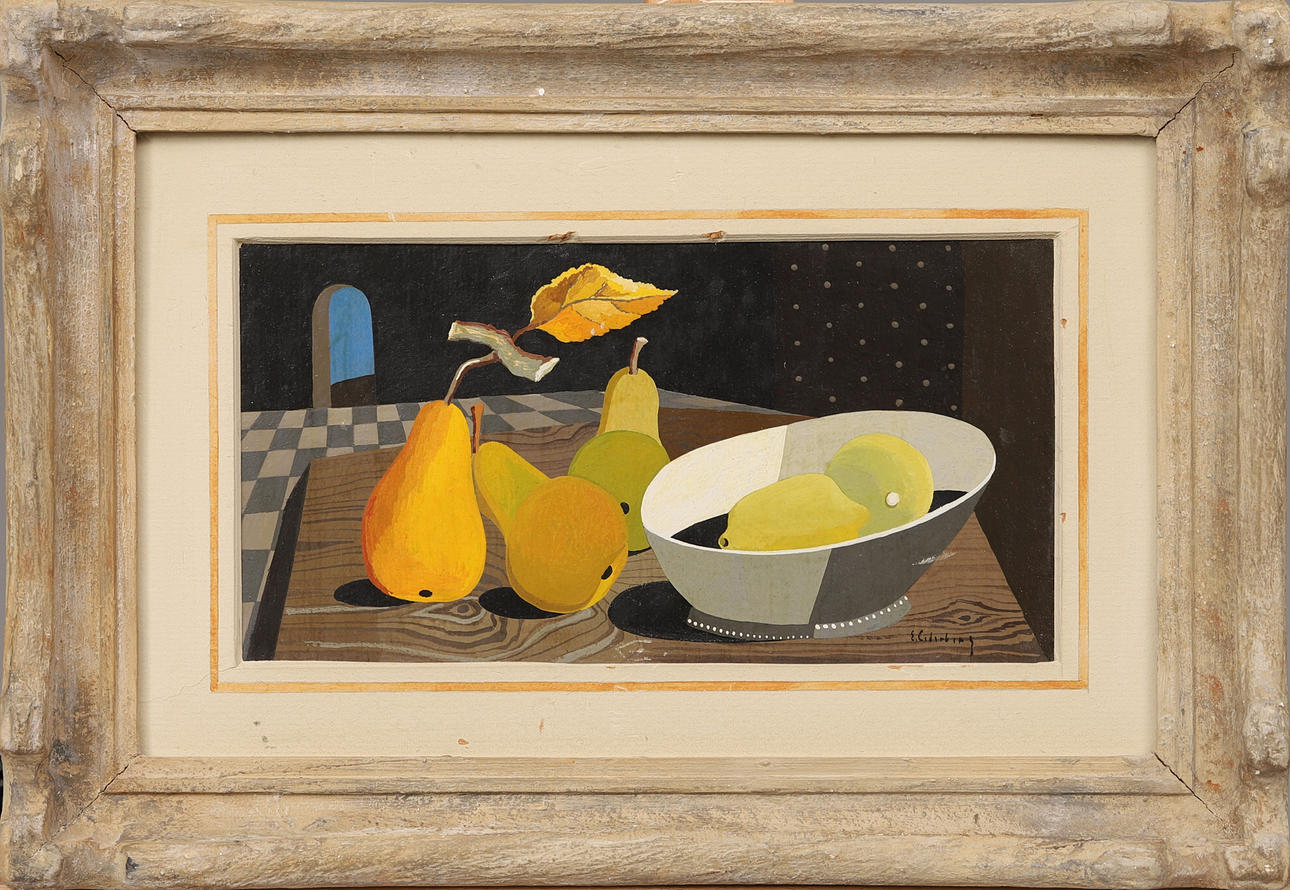 ERIC CEDERBERG. Tempera on Board, signed.