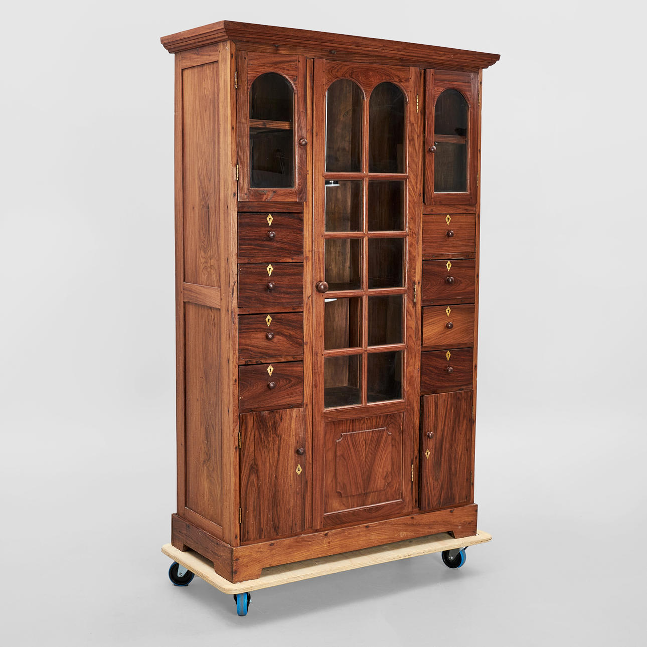 CABINET, with showcase and drawers, probably India, 1900s. Furniture ...