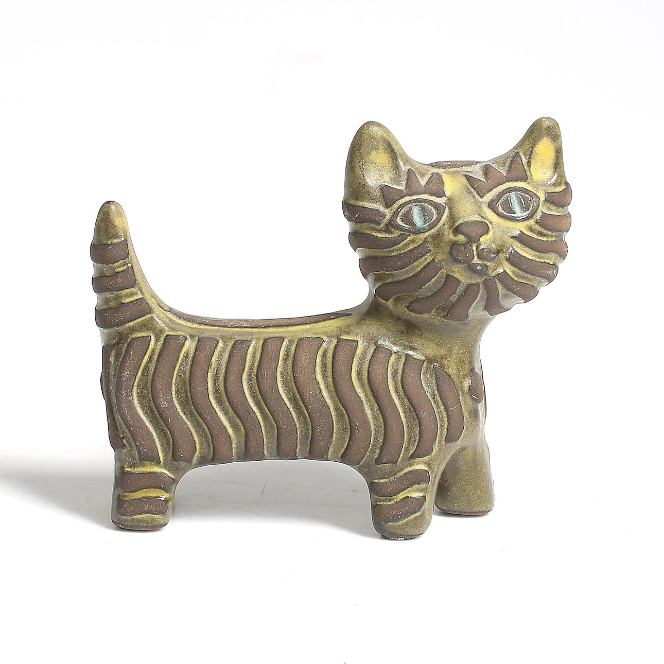 DOROTHY CLOUGH. Figurin, katt, keramik, Upsala-Ekeby. 1900-talets mitt.