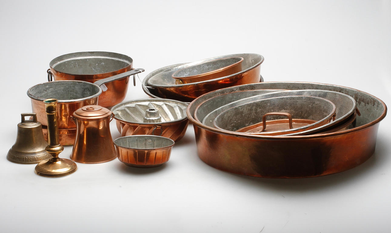 METALLOBJEKTE, 14 Stück.