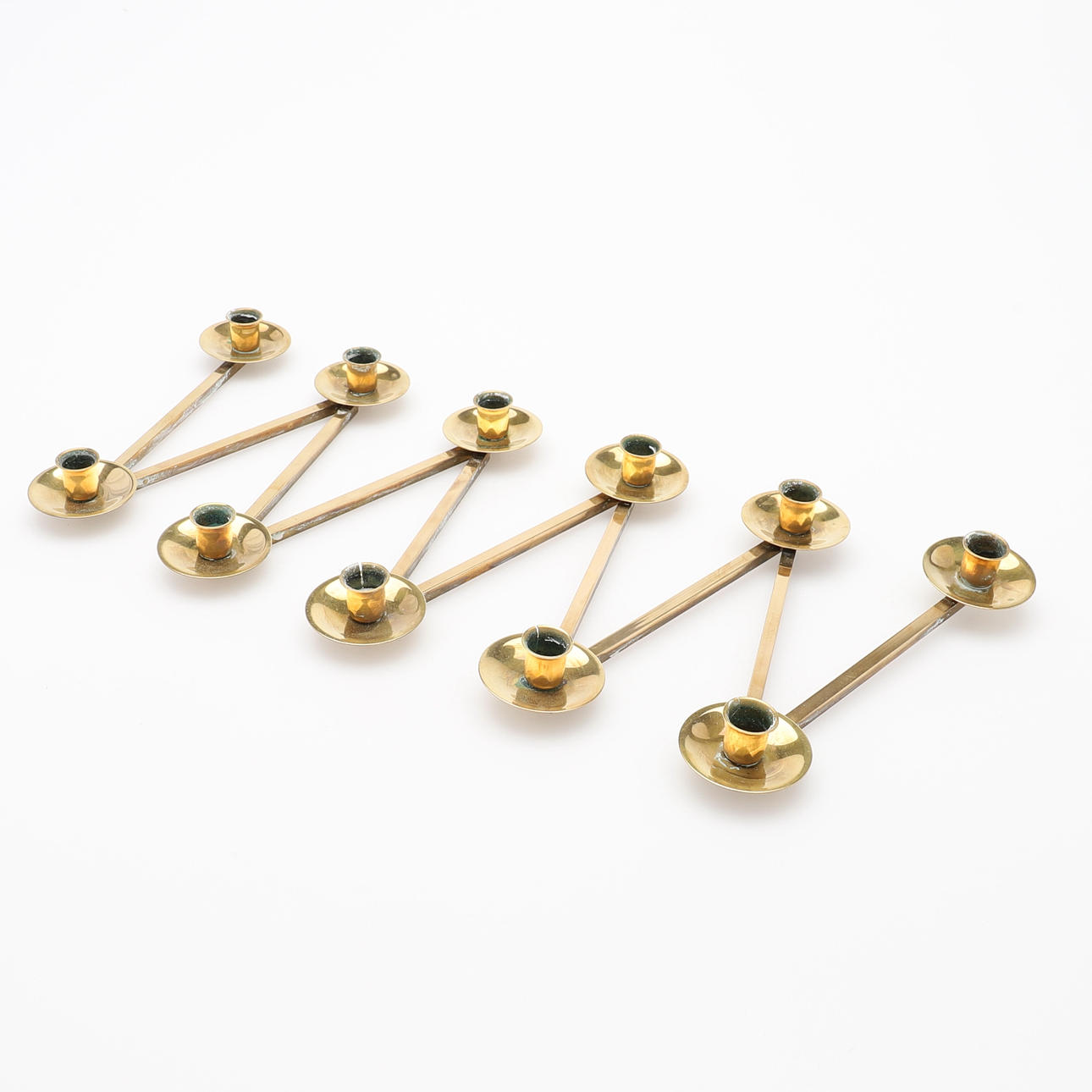 LARS HOLMSTRÖM. CANDLESTICK, "MARGARETA LOOP", BRASS.