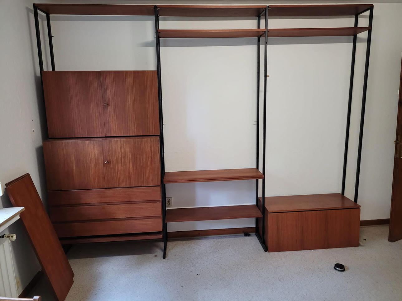 PATTERN RING. Modular shelving system/ shelf wall, Germany, 1960s.