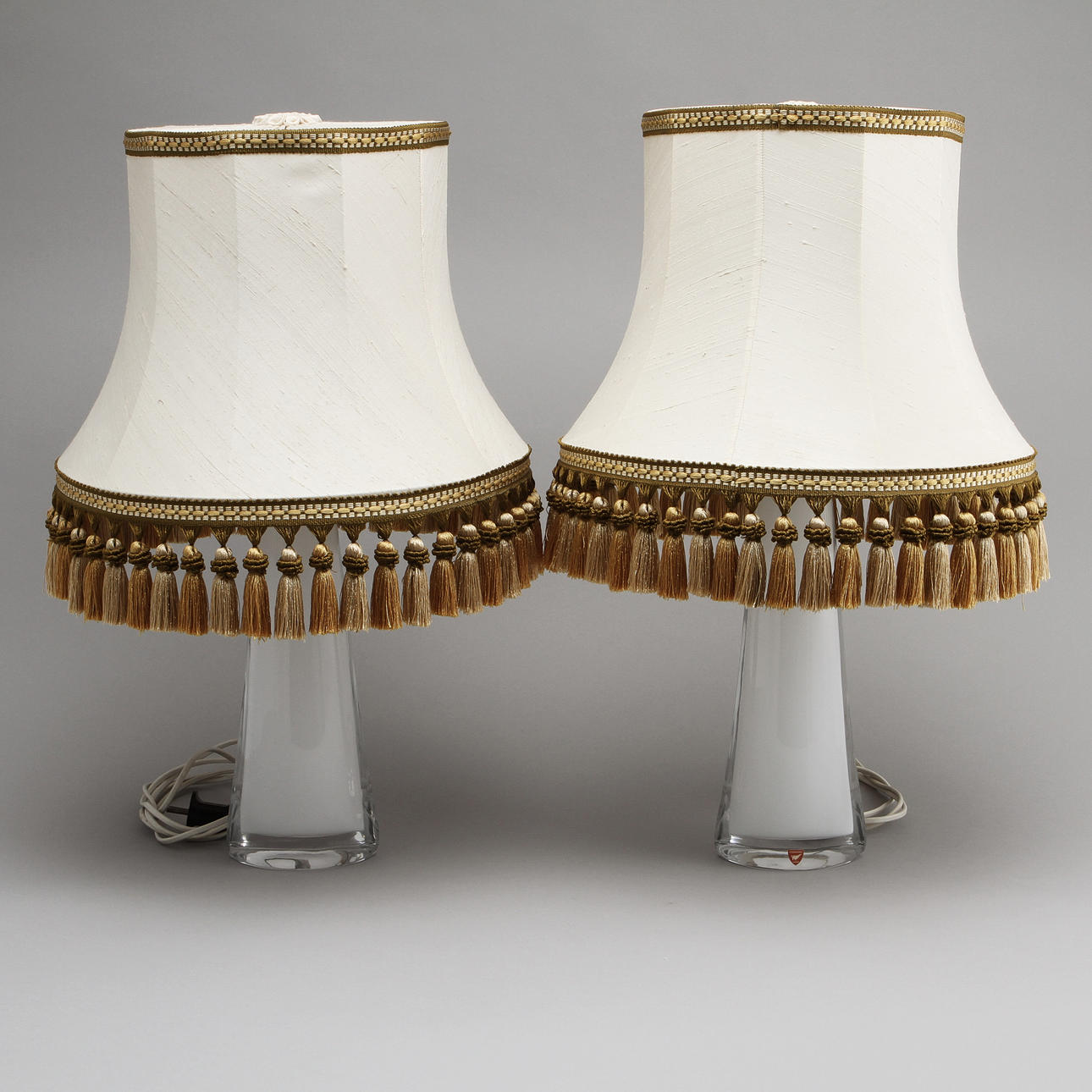 LAMPOR, ett par, glas, Carl Fagerlund, Orrefors.