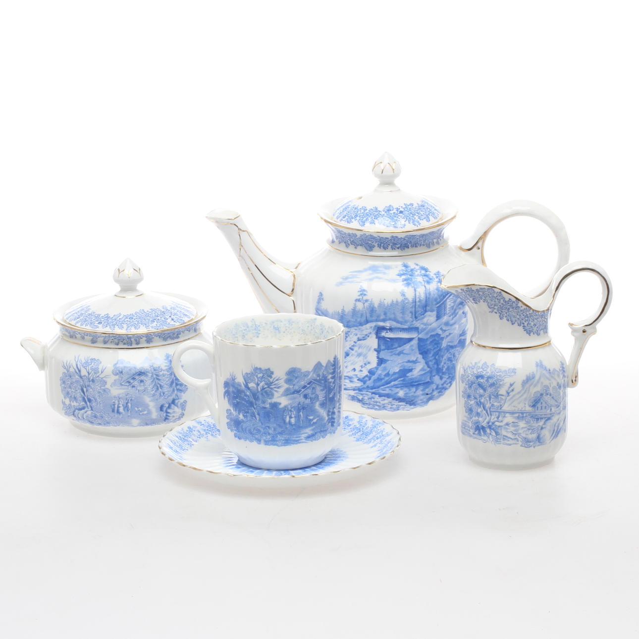 TESERVISDELAR, 12 st, porslin, Rörstrand.