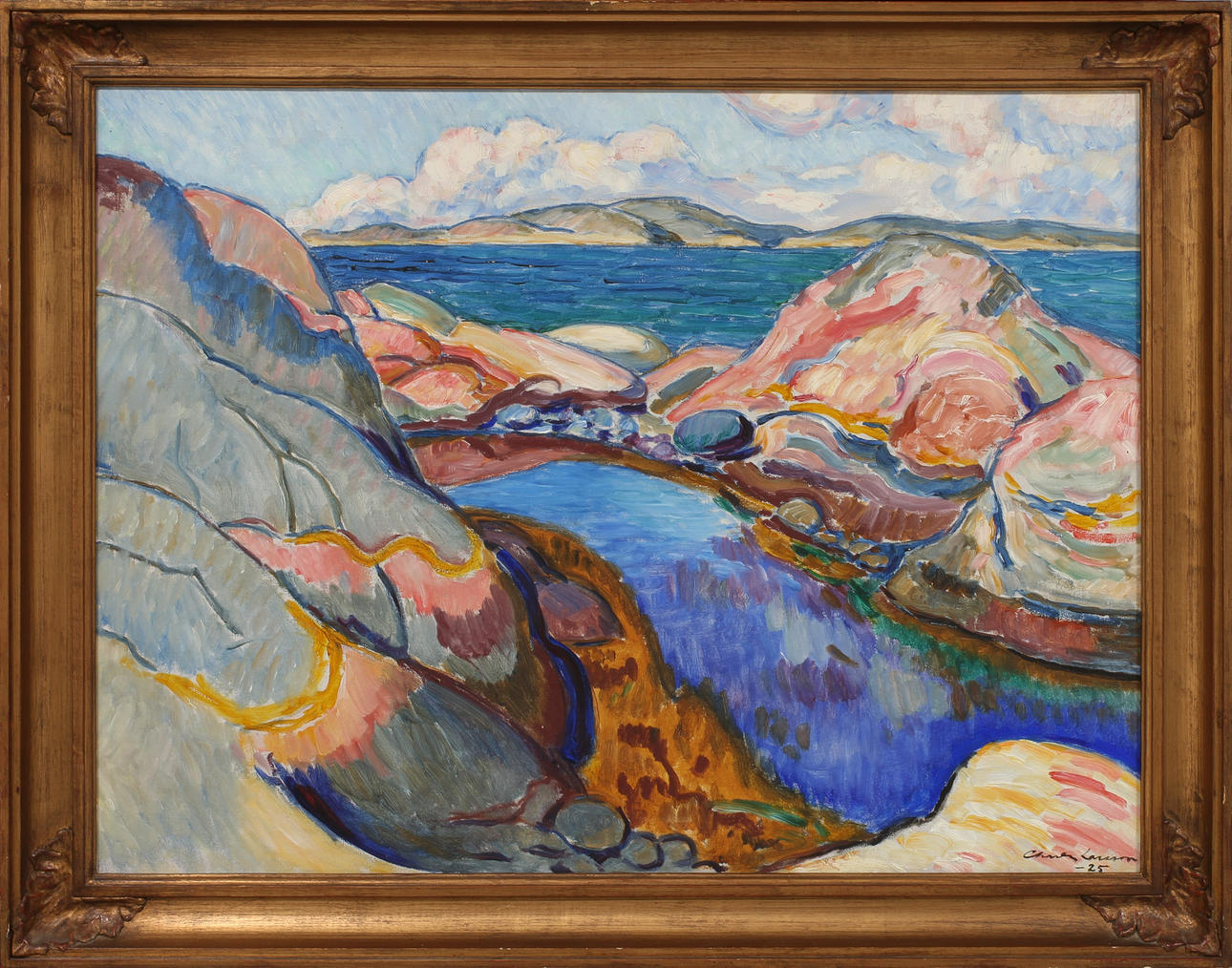 CHARLES LARSSON. olja på duk, sign o dat -25.