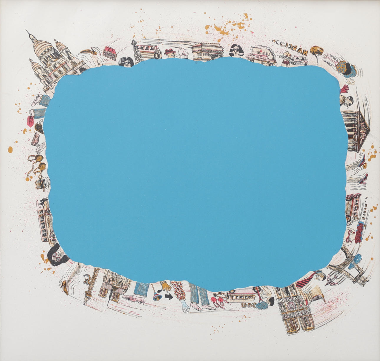 ANTONIO SEGUI. "Paris Interrumpido", print, 1965.